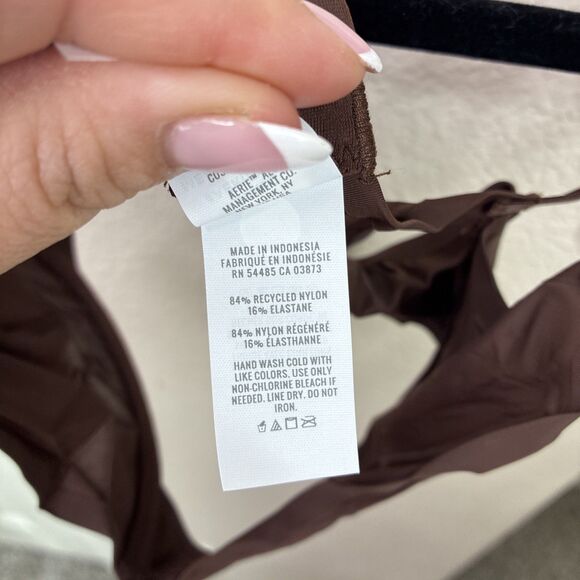 Smoothez by Aerie Bra Beige Full Coverage Unlined Underwire 32C Brown New - Picture 5 of 7